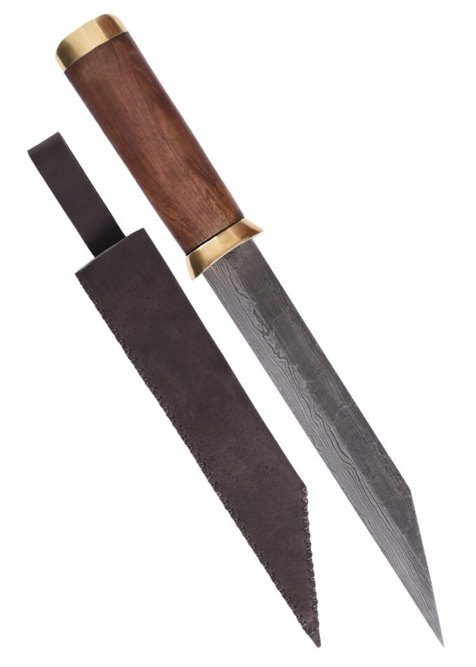 Vikinge Sax kniv med Damascus stål klinge