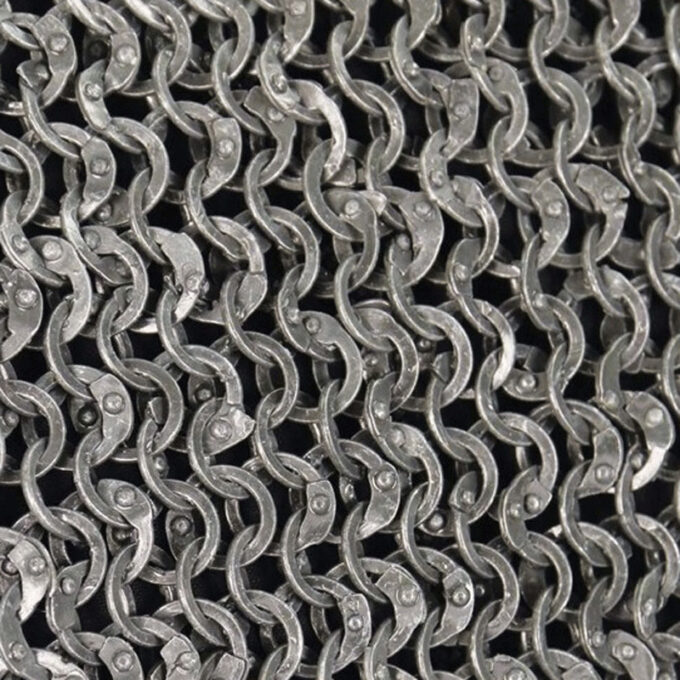 Windlass - Nittet aluminium ringbrynje skjorte - sortnet