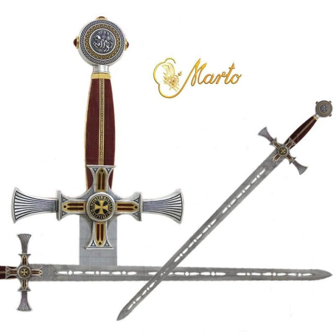 Marto - Tempelridder sværd - Damaskus stål