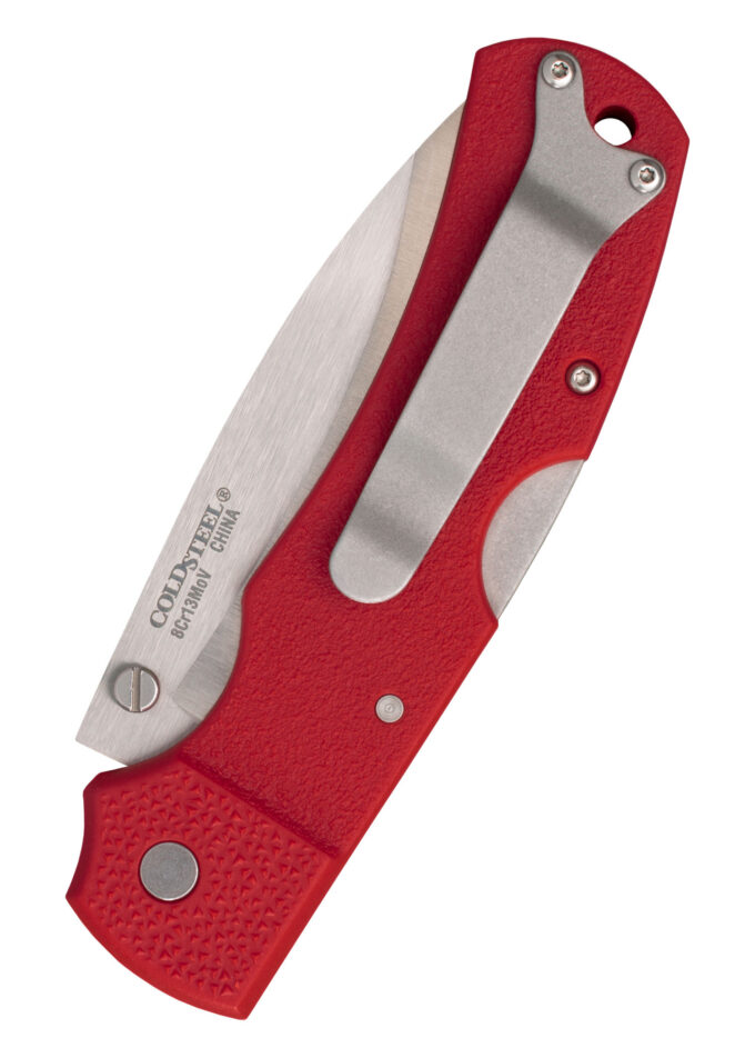 Slock Master Hunter lommekniv, med stålclips, rød