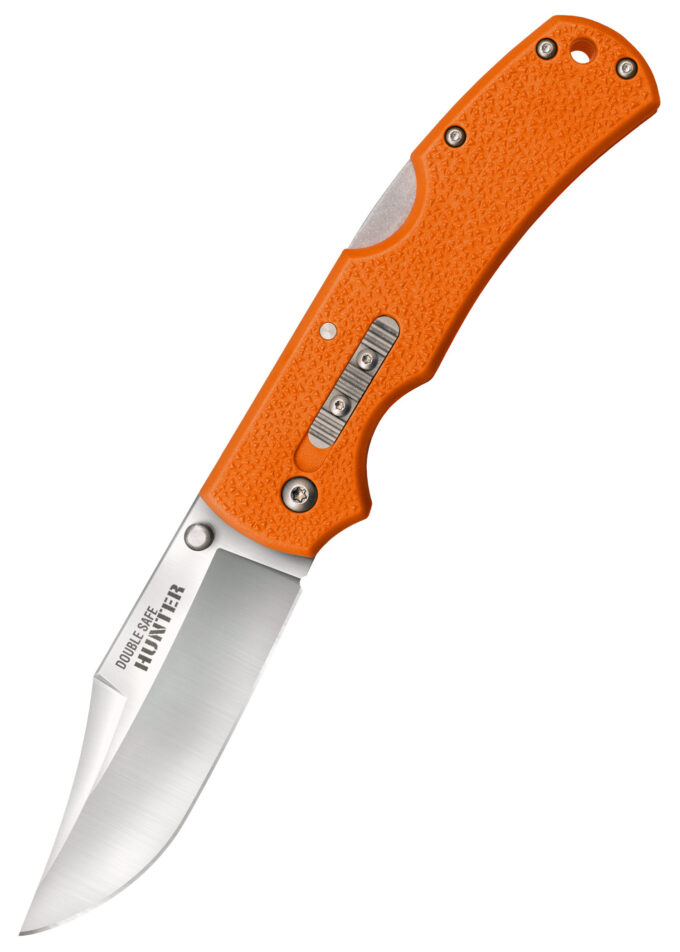Cold Steel - Double Safe Hunter lommekniv, med stålclips, orange